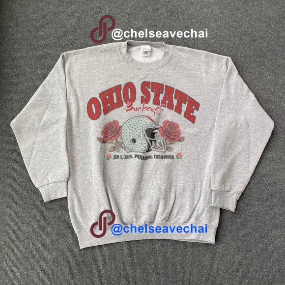 Retro Ohio State Buckeyes Football Sweatshirt 2025 Rose Bowl Shirt tee - Picture 1 of 2